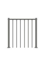 Ballustraia con barre verticali e corrimano in PVC
