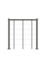 Ballustra parapetto con corde inferiori e corrimano in PVC - immagine 2