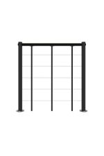 Ballustra parapetto con corde inferiori e corrimano in PVC