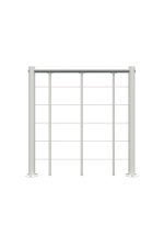 Ballustra parapetto con corde inferiori e corrimano in PVC - immagine 3